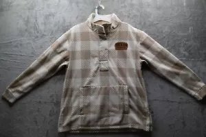 NCAA Texas Longhorns Women's Buffalo Checkered 1/4 Zip Sweatshirt - Size L, New - Picture 1 of 10