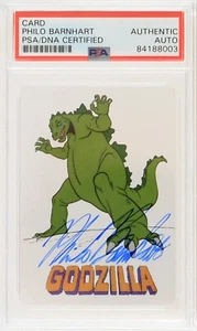 Tarjeta coleccionable 2019 firmada por Philo Barnhart Godzilla Animation Cell (PSA Slabbed) - Imagen 1 de 1