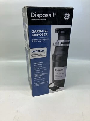 GE 1/2 Horsepower Continuous Feed Garbage Disposer Corded Disposal GFC525N * - Image 1 of 4