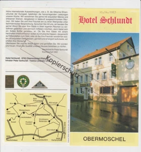 Folleto hotel Schlundt Obermoschel Palatinado fotos información años 1980 - Imagen 1 de 2