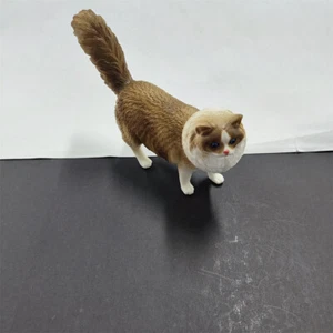 Brown Ragdoll Cat Model Animal Model For 12" Scene Accessories Ornaments Figure - Picture 1 of 3