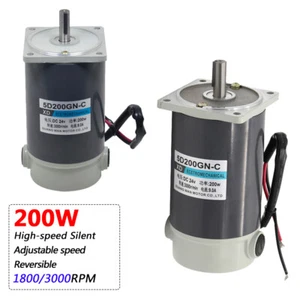DC 12V/24V 200W Micro High-speed Silent Electric Motors 1800RPM 3000RPM 5D200GN - Picture 1 of 8