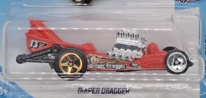 HOT WHEELS 2019 #116/250 RED DIAPER DRAGGER DRAGSTER HW RIDE ONS - Picture 1 of 3