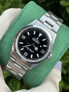 Rolex Explorer 14270 36mm Swiss Only Dial Men's Black Watch With Papers - Picture 1 of 12