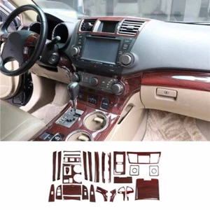 Cover Trim Decoration Car Interior For Toyota Highlander 2008-2013 Peach Wood - Picture 1 of 10