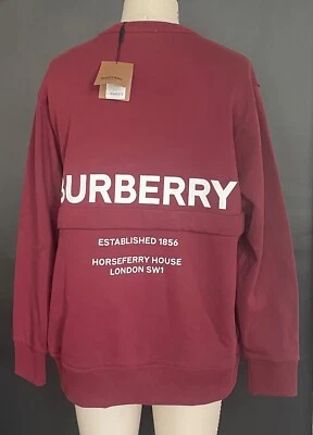 Moletom Burberry Acklow masculino estampa jersey vermelho, todos os tamanhos, 100% algodão - Imagem 1 de 4