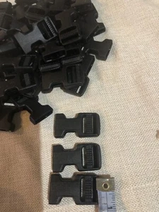 100 piezas 3/4" negro de liberación rápida plástico hembra extremo solo hebilla parte - Imagen 1 de 8