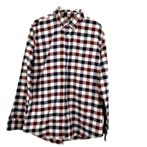 St John's Bay Herren Größe L Large Button-Down Hemd Tasche Langarm Kariert - Bild 1 von 5