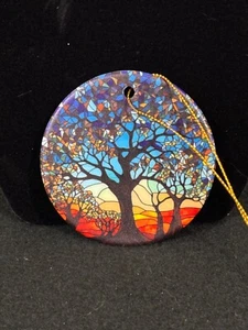 Neu Keramik doppelseitig 3" Mosaik Baumschmuck - Bild 1 von 4