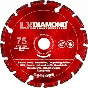LXDIAMOND Diamant-Trennscheibe 75mm Kunststoff Holz Metall für Bosch GWS 76mm - Bild 1 von 8
