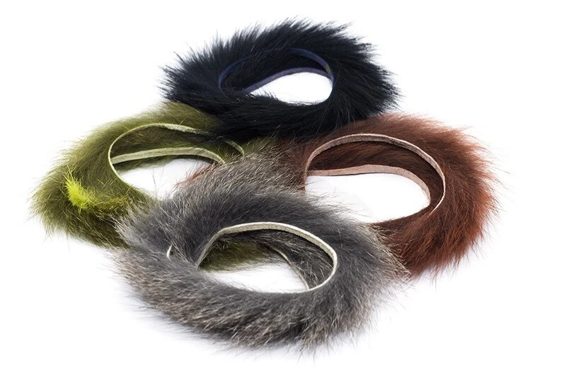 FASTMAIL Fliegenbindematerial Nerzstreifen ALLE FARBEN VERFÜGBAR, Minkey Forellenfliegen, Bratfliege