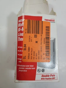 Fahrenheat MD26R Doble Polo con Apagado Positivo, 120/240 VCA, Termostato de Pared, Blanco - Imagen 1 de 4
