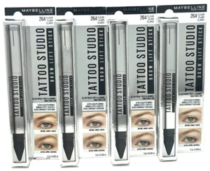 (4) Maybelline Tattoo Studio Brow Lift Stick New In Packaging 264 - Clear - Picture 1 of 3