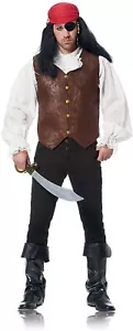 Weste Steampunk/Pirat Herren Br Poly Kunstleder Look Mehrzweck Kostüm Weste - Bild 1 von 4