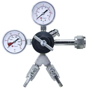 Kegco 762-2 Commercial Grade Double Gauge Two Tap Beer Regulator - Picture 1 of 8