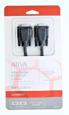ATIVA VGA/SVGA Monitor Cable (10ft) - Image 1 of 2