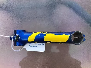 Vintage 90’s GT Mountain bike Stem Blue Yellow 1-1/8" Steer Tube 25.4 Bar 175mm - Picture 1 of 6