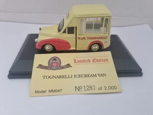 Oxford Diecast 1:43 Morris Minor Tognarelli Ice Cream Van Rarissimo Edizione Limitata - Foto 1 di 3