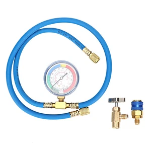 R134A Recharge Measuring Hose Can Tap Gauge Refrigerant Charging Pipe - Picture 1 of 6