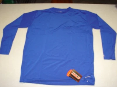 NUEVO CON ETIQUETAS VINTAGE PARA HOMBRES FTP Dry Feel, Dry Fit Manga Larga COMPRESIÓN TALLA 4XL AZUL REAL Foto 1 de 3