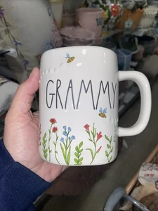 Rae Dunn GRAMMY Full Wrap Flowers Garden Grandmother Mothers day LARGE Mug Gift - Picture 1 of 3