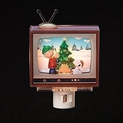 Peanuts TV Christmas Tree Decorating Night Light 5 Inch - Image 1 of 2