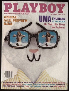 PLAYBOY US September 1996 UMA THURMAN Nicolas Cage JENNIFER ALLAN @ LIKE NEW - Foto 1 di 8