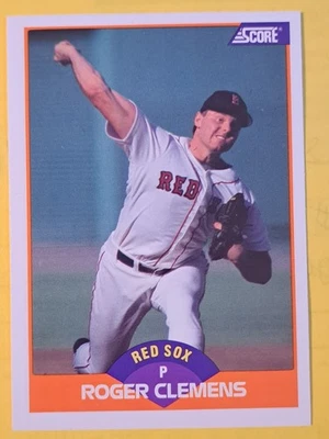 Tarjeta de error 1989 Score Roger Clemens #350 778 victorias en la parte posterior #3 Foto 1 de 2