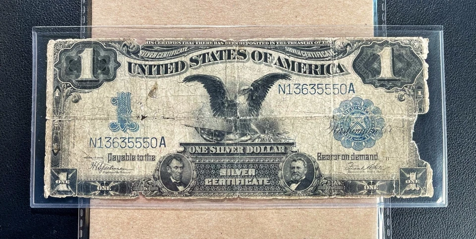 Fr. 236 1899 $1 Silver Certificate "BLACK EAGLE" - Low Grade - Image 1 of 2