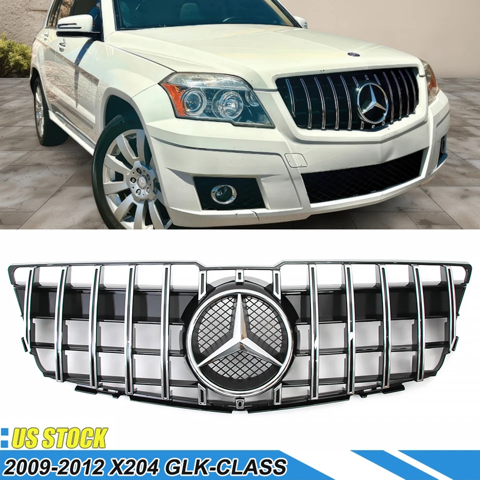 Front Grille Grill W/Star For 2009-2012 Mercedes Benz X204 GLK350 GLK300 GLK280 - Изображение 1 из 4