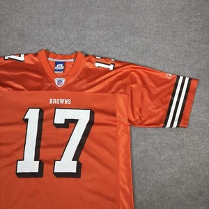 Maglia vintage Cleveland Browns Braylon Edwards uomo L arancione Reebok NFL - Foto 1 di 12