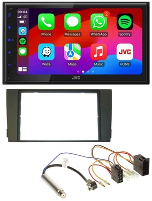 JVC Bluetooth USB MP3 2DIN DAB Autoradio für Audi A6 C5 2001-2005 ISO - Bild 1 von 4