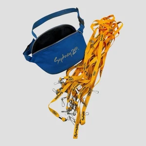 Sydney Olympics 2000 Bonds Blue Bum Bag PLUS 10 Official Lanyard Kodak - Bild 1 von 6