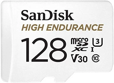 SanDisk 128GB High Endurance microSDXC card for IP cams & dash cams + SD adapter - Image 1 of 4
