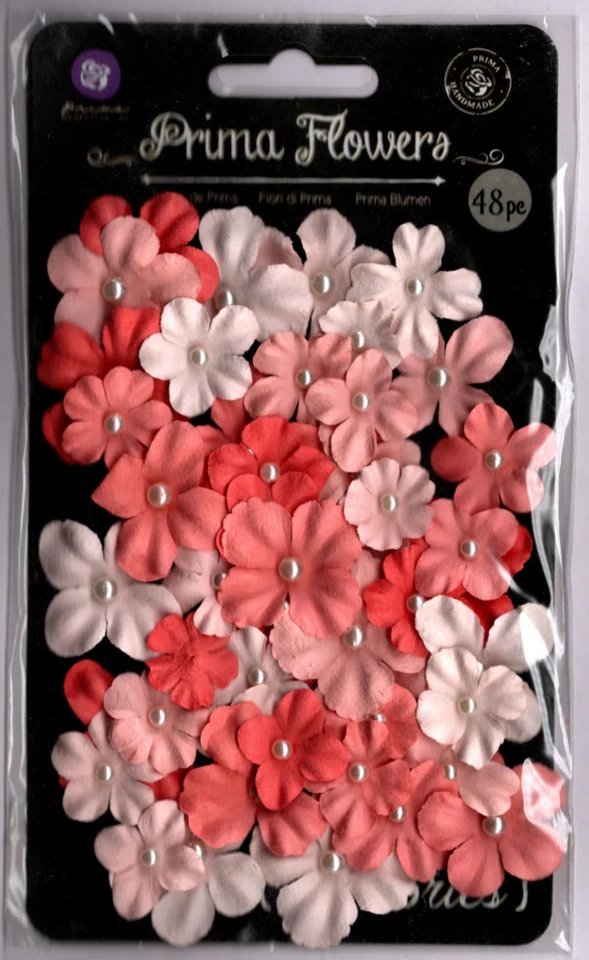 Prima Mktg PRIMA ABBEY PAPER FLOWERS  (48pc) #571832 scrapbooking - Image 1 of 1