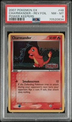 Pokemon! PSA 8 Charmander 48/108 - Power Keepers - Reverse Foil - NM/Mint - Image 1 of 2