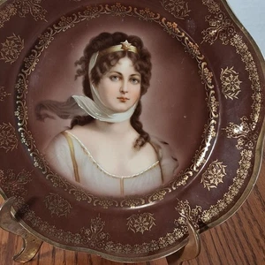 Royal Vienna Porcelain Potrait Plate Lady Queen Prussia Mignon Z.S & Co - Picture 1 of 24
