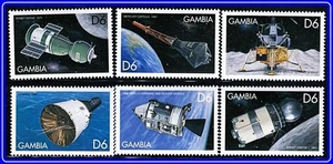 GAMBIA = ASTRONOMIE / MONDRAUMPROGRAMME x6 BRIEFMARKEN POSTFRISCH ** neuf APOLLO/SOYUZ - Bild 1 von 1