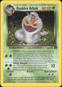 2000 Pokemon GERMAN Unlimited Rocket Dunkles-Dark Arbok Holo 2/82 EX - Foto 1 di 2