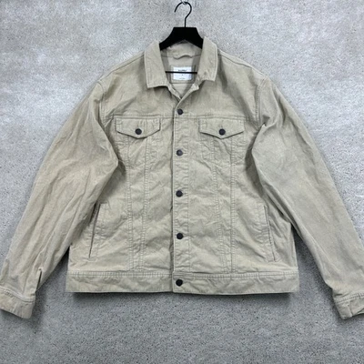 Old Navy Jacket Mens Size XL Beige Corduroy Trucker Biker Jean Jacket VTG Y2K - Image 1 of 4