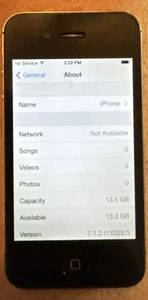 iPhone 4 Black (Verizon) A1349 16GB CDMA Fast Ship Very Good Used IOS 7.1.2 Nuts - Picture 1 of 3