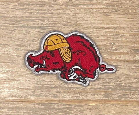 Retro University of Arkansas Razorbacks Mascot Patch Cover