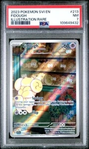 2023 POKEMON SVI EN-SCARLET & VIOLET ILLUSTRATION RARE #213 FIDOUGH PSA 7 - Picture 1 of 2