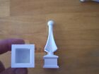 Lot of 40 White Plastic  1 inch picket fence finials