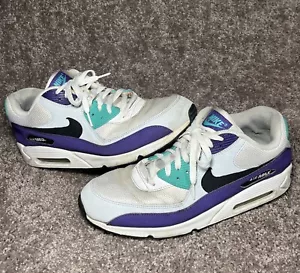 Nike Air Max 90 Essential Hyper Jade 2018 talla 13 blanco púrpura AJ1285-103 - Imagen 1 de 6