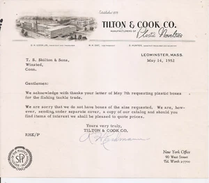 14 maggio 1952 Tilton & Cook C0. Ricevuta a T S Skilton & Sons in plastica firmata! - Foto 1 di 1