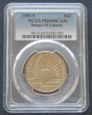 1986 S Statue Of Liberty Half Dollar Coin - PCGS PR 69 DCAM - Image 1 of 4