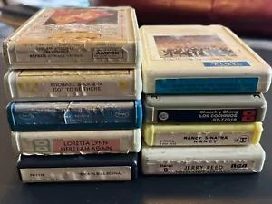 9 Classic 8-Track Cassettes~Diana Ross~Michael Jackson~Jimi Hendrix~Loretta Lynn - Picture 1 of 11