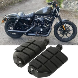 Motorcycle Highway Foot Pegs Aluminum Footpegs Rest Black For Harley Davidson - Picture 1 of 10