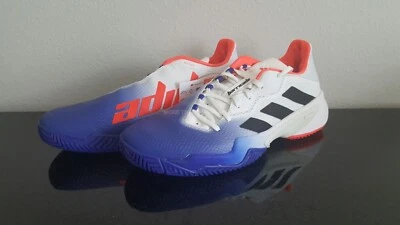 ADIDAS MEN'S Barricade Tennis Shoe  HQ8917 Blue/Black/Red - Image 1 of 4